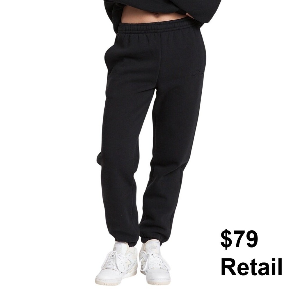 LAZYPANTS Nova Premium Fleece Relaxed Jogger Size M Black Athleisure Loungewear